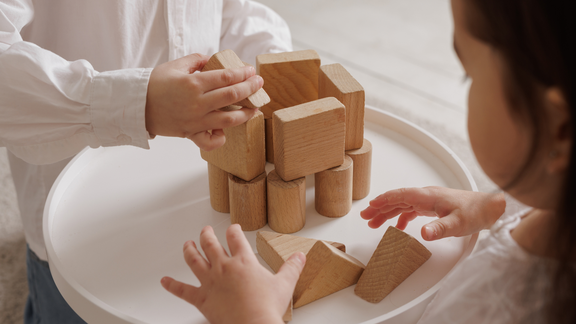 children playing with blocks
